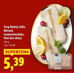 Lidl Miruna nowozelandzka, filet bez skóry Targ Rybny Lidla oferta