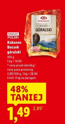 Lidl Boczek góralski Kabanos oferta