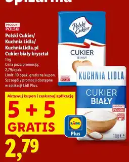 Lidl Cukier biały kryształ Polski Cukier/Kuchnia Lidla/KuchniaLidla.pl oferta