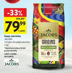 Intermarche Kawa ziarnista JACOBS Origins Brazil&Colombia 1 kg oferta