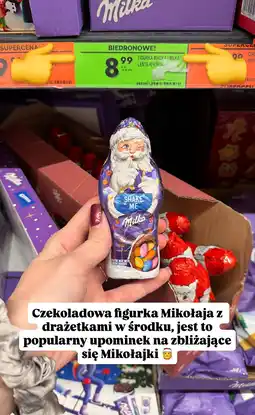 Biedronka Czekolada figurka Milka Mikołaj z drażetkami oferta