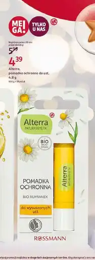 Rossmann Pomadka do ust rumiankowa Alterra oferta