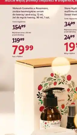 Rossmann Zestaw w pudełku cosmetics x rossmann: żel do mycia twarzy 90 ml + serum 12 Mokosh oferta