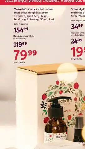 Zestaw w pudełku cosmetics x rossmann: żel do mycia twarzy 90 ml + serum 12 Mokosh