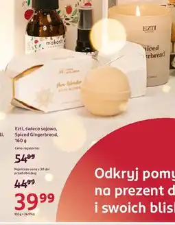 Rossmann Świeca sojowa spiced gingerbread Ezti Candles oferta