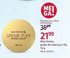 Rossmann Puder nr 05 Max Factor Creme Puff oferta