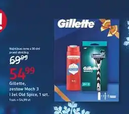 Rossmann Zestaw w pudełku: maszynka mach3 + żel old spice whitewater 200 ml Gillette oferta