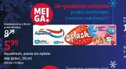 Rossmann Pasta do zębow truskawkowa 3-8 lat Aquafresh Splash oferta