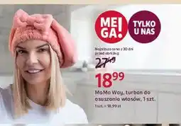 Rossmann Turban do osuszania włosów różowy z kokardą Momo Way oferta