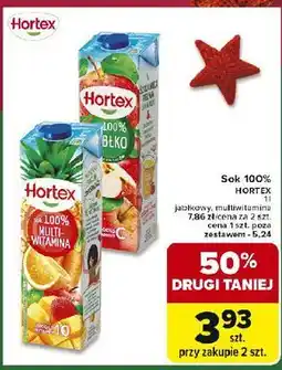 Carrefour Sok jabłkowy Hortex oferta