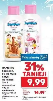 Kaufland Żel do mycia ciała i włosów 2w1 bolek lolek flaming Bambino Dzieciaki oferta
