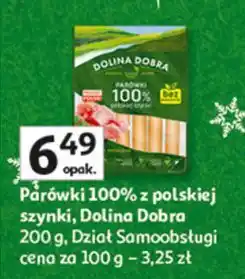 Auchan Parówki 100 % z szynki Dolina Dobra oferta