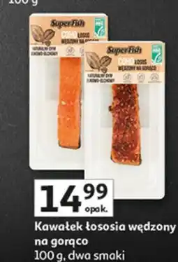 Auchan Łosoś wędzony na gorąco w dymie bukowo-olchowym z pieprzem Superfish oferta