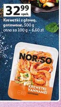 Auchan Krewetki gotowane vannamei Norso oferta