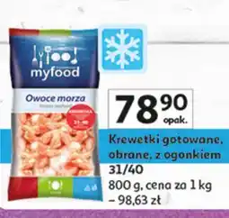 Auchan Krewetki gotowane obrane 31/40 Myfood oferta