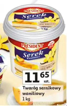 Auchan Serek waniliowy z pokruszoną laską wanilii President oferta
