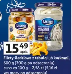 Auchan Filety śledziowe z kurkami Lisner oferta