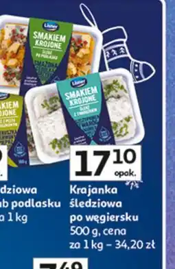 Auchan Smakiem krojone śledź po węgiersku Lisner oferta