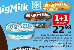 Auchan Lody super śmietanka intense Algida Big Milk oferta