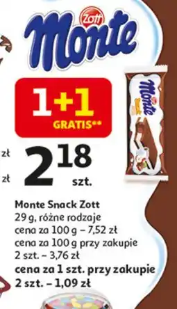Auchan Baton mleczny Zott Monte Snack oferta
