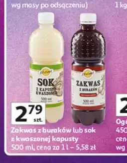 Auchan Sok z kapusty kwaszonej Stefanek oferta