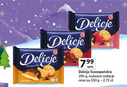 Auchan Ciastka z galaretką malinową Delicje Szampańskie oferta