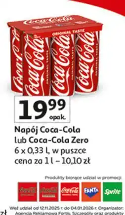 Auchan Napój Coca-Cola Zero oferta