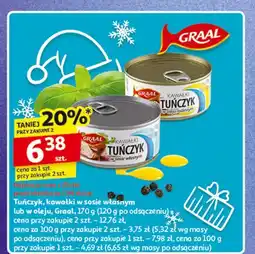Auchan Tuńczyk kawałki w oleju roślinnym Graal oferta