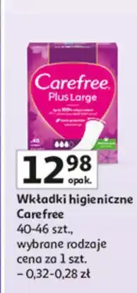 Auchan Wkładki large fresh scent Carefree Plus oferta