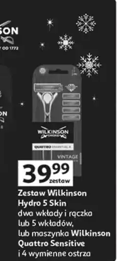 Auchan Maszynka do golenia + 4 wkłady Wilkinson Hydro 5 Skin oferta