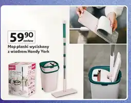 Auchan Mop płaski + wiadro z wyciskaczem handy York oferta