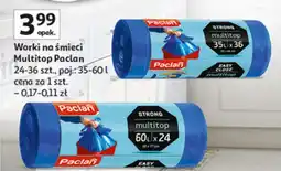Auchan Worki na śmieci 60 l Paclan Multitop oferta