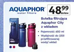 Auchan Butelka filtrująca city 500 ml granatowa Aquaphor oferta