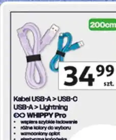 Auchan Kabel micro usb whippy 2m niebieski Exc oferta