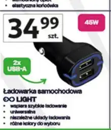 Auchan Ładowarka samochodowa light 2 x usb-a Exc oferta