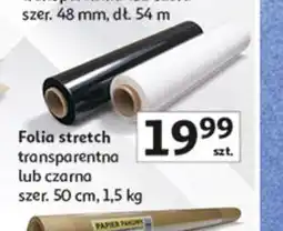 Auchan Folia stretch 50 cm czarna oferta