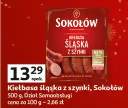 Auchan Kiełbasa śląska z szynki Sokołów oferta