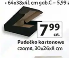 Auchan Pudełko kartonowe czarne 30 x 26 8 cm oferta