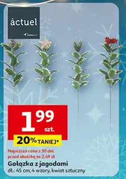 Auchan Gałązka z jagodami 45 cm Actuel oferta
