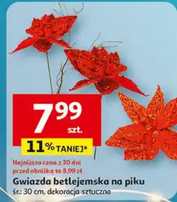 Auchan Gwiazda betlejemska na piku 30 cm oferta