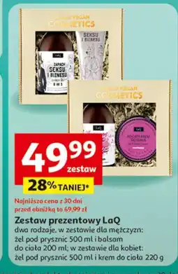 Auchan Zestaw w pudełku: żel pod prysznic 500 ml + krem do ciała 200 Laq oferta