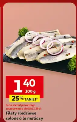 Auchan Filety śledziowe a'la matjas solone oferta