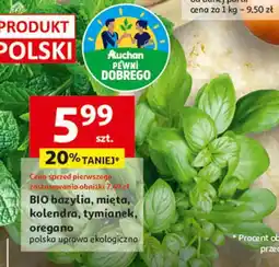Auchan Oregano bio Auchan Pewni Dobrego oferta