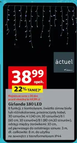 Auchan Girlanda świetlna 180 led Actuel oferta