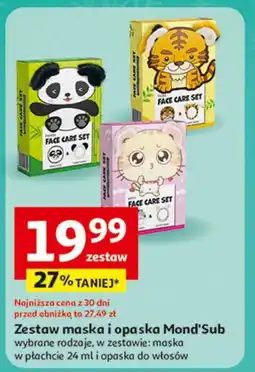 Auchan Maska do twarzy + opaska panda Mond'sub oferta
