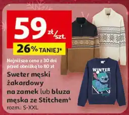 Auchan Bluza męska stitch s-xxl oferta
