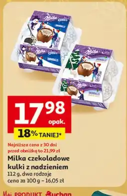 Auchan Kule czekoladowe oreo Milka Snow Balls oferta