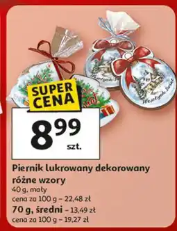 Auchan Piernik lukrowany dekorowany średni oferta