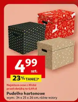 Auchan Pudełko kartonowe 34 x 25 26 cm oferta