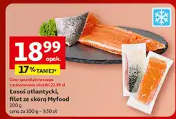 Auchan Łosoś atlantycki filet ze skórą Myfood oferta